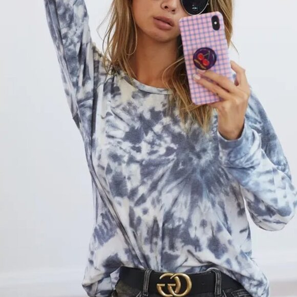 ✨NWT BiBi Tie Dye Print Terry T-Shirt - Picture 5 of 8